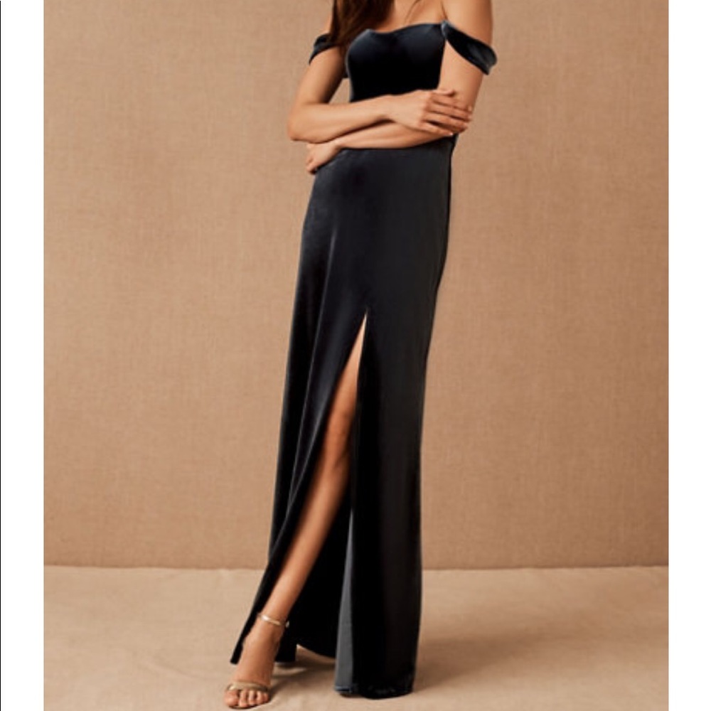 Jenny Yoo French Blue Issa velvet dress